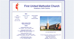 Desktop Screenshot of firstumcwadesboro.org